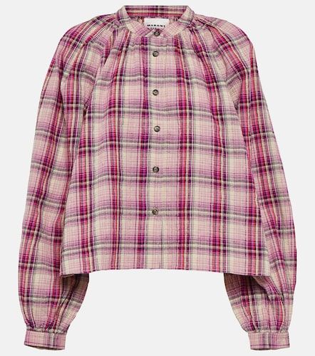 Camicia Blandine in cotone e lino a quadri - Marant Etoile - Modalova