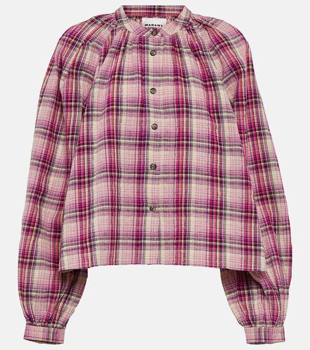 Camisa Blandine de algodón y lino a cuadros - Marant Etoile - Modalova