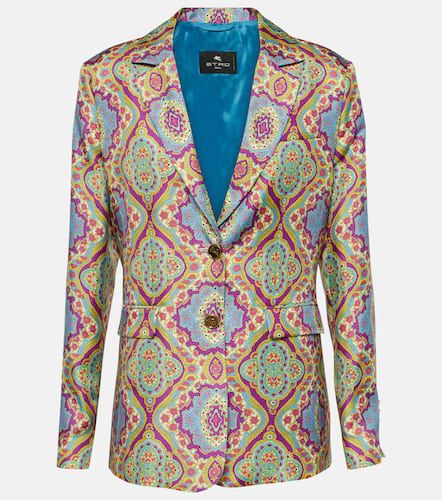 Printed single-breasted silk blazer - Etro - Modalova