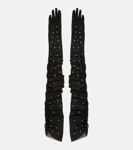 Leontyne embellished ruched gloves - Jennifer Behr - Modalova