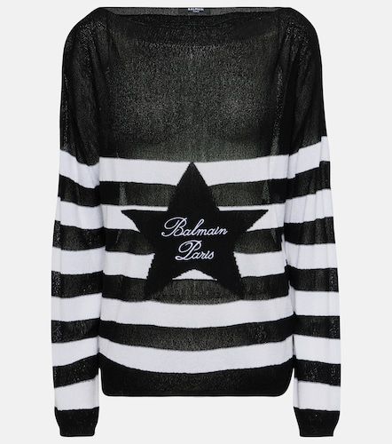 Balmain Jersey a rayas con logo - Balmain - Modalova