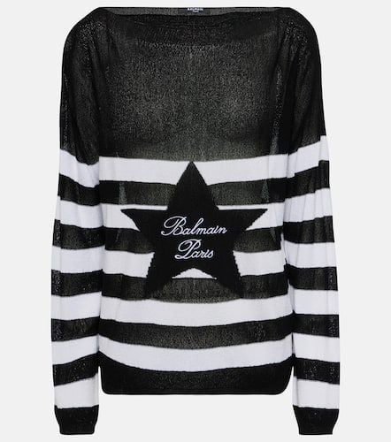 Balmain Logo striped sweater - Balmain - Modalova