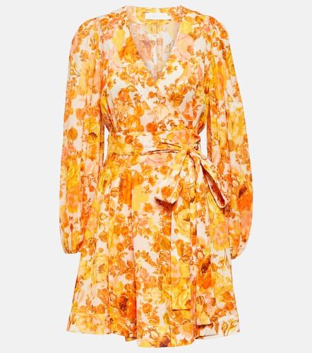 Floral cotton wrap minidress - Zimmermann - Modalova