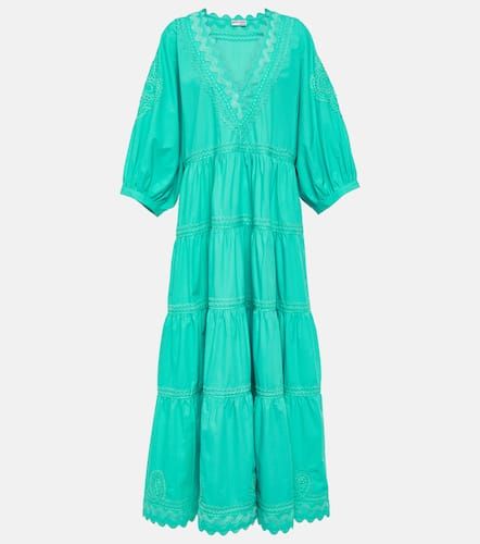 Tiered cotton poplin maxi dress - Juliet Dunn - Modalova