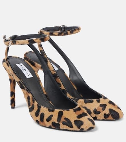 AlaÃ¯a Decollete 90 calf hair slingback pumps - Alaia - Modalova