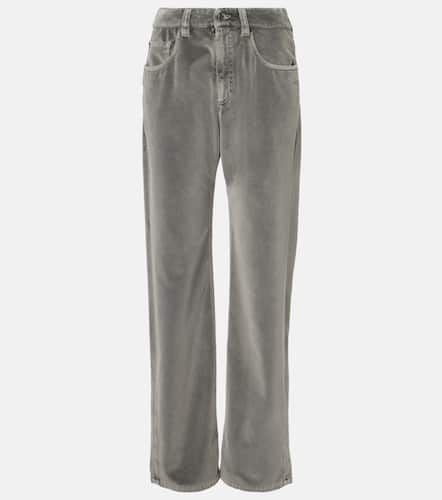 Velvet straight pants - Brunello Cucinelli - Modalova