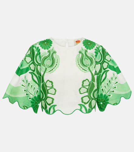 Color Festival printed linen crop top - Farm Rio - Modalova