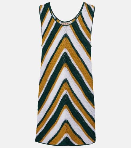 Chevron knitted cotton minidress - Marni - Modalova