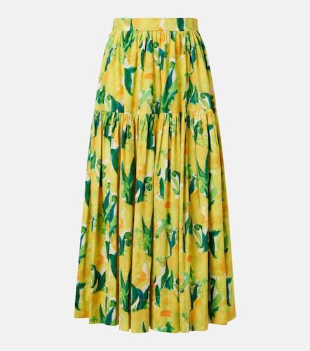 Falda midi Oscar de popelín de algodón - La DoubleJ - Modalova