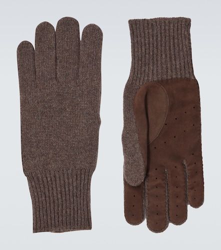 Guanti in cashmere e suede - Brunello Cucinelli - Modalova