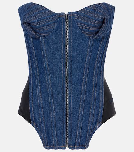 Corsé de paneles de denim - Jean Paul Gaultier - Modalova