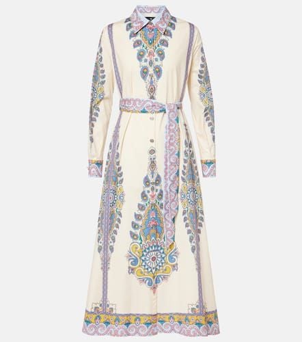 Printed cotton-blend shirt dress - Etro - Modalova