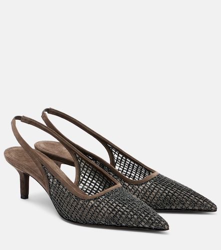 Pumps slingback 55 con suede - Brunello Cucinelli - Modalova