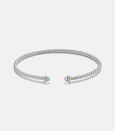 Bracciale Micro Cable Flex® in sterling e oro 14kt con topazi - David Yurman - Modalova
