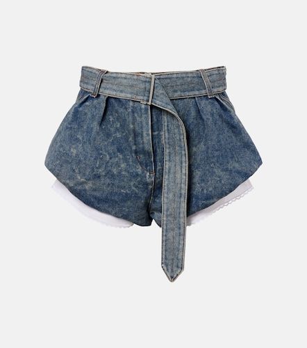 Shorts de denim con cinturón - Magda Butrym - Modalova