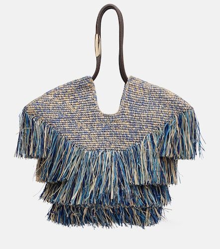 Goldentime Medium fringed raffia tote bag - Zimmermann - Modalova