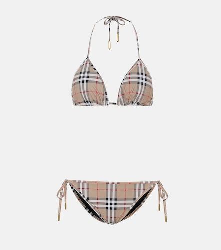 Bikini triangular con Check - Burberry - Modalova