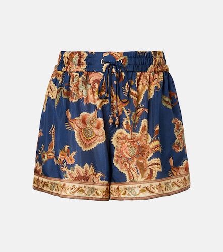 Shorts Aster de seda estampados - Zimmermann - Modalova