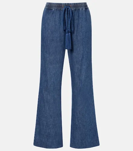 Weite Hose aus Baumwoll-Chambray - Valentino Garavani - Modalova