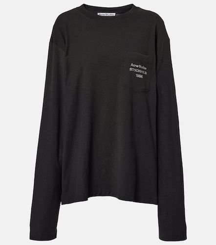 Top in jersey di cotone e canapa con logo - Acne Studios - Modalova