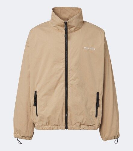 Chaqueta de gabardina de algodón - Miu Miu - Modalova