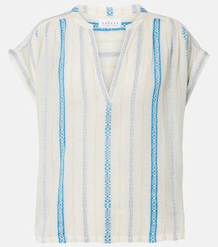 Top Tallula de jacquard de algodón - Velvet - Modalova