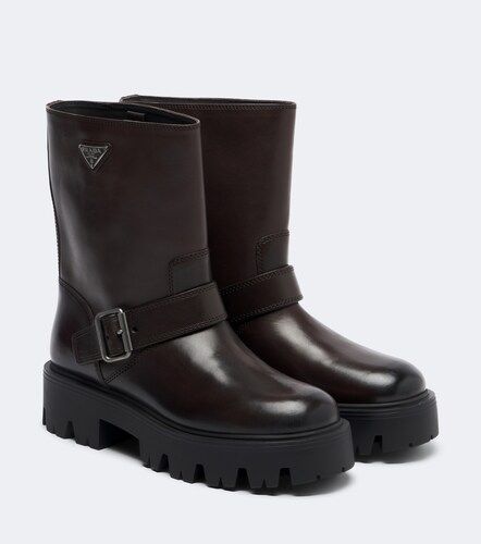 Prada Bikerboots Stride aus Leder - Prada - Modalova
