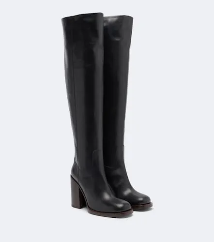 Botas mosqueteras de piel - Dries Van Noten - Modalova