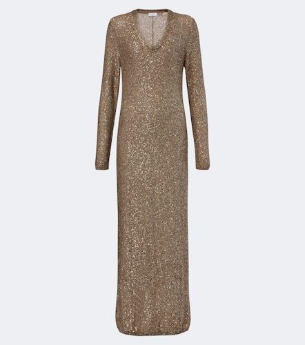 Abito lungo in maglia con paillettes - Brunello Cucinelli - Modalova