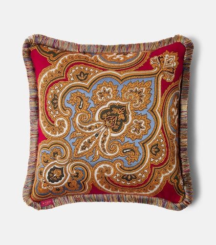 Cuscino in jacquard paisley con frange - Etro - Modalova