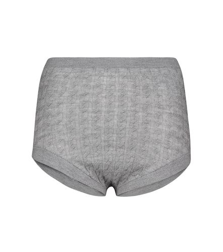 Cable-knit wool-blend panties - Toteme - Modalova