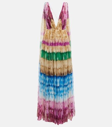 Vestido de fiesta en seda estampado - Valentino Garavani - Modalova