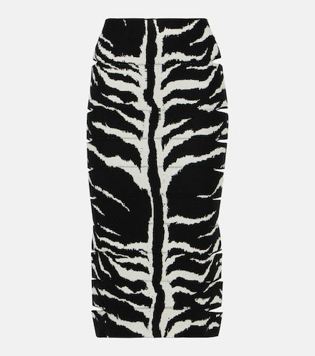 Alaïa Falda midi de tiro alto estampada - Alaia - Modalova