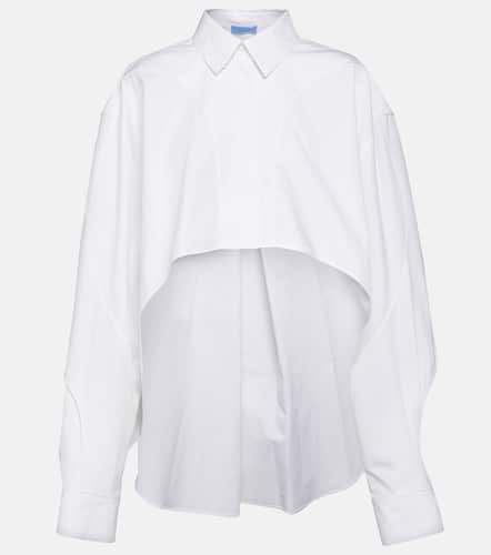 Mugler Draped cotton poplin shirt - Mugler - Modalova