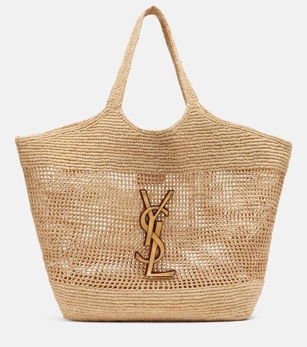 Icare Maxi crochet raffia shopper - Saint Laurent - Modalova