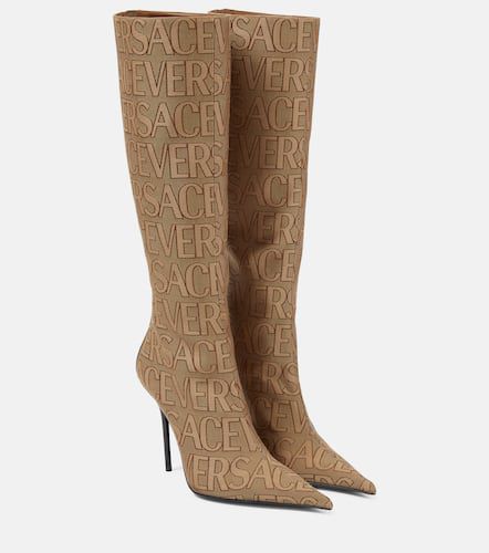 Allover knee-high boots - Versace - Modalova