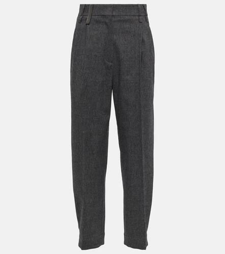 Mid-rise wool-blend pants - Brunello Cucinelli - Modalova