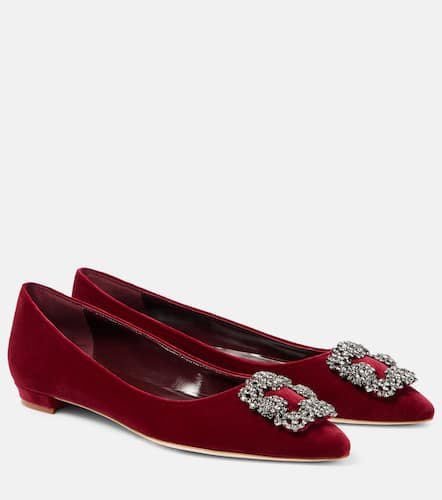 Hangisi embellished velvet ballet flats - Manolo Blahnik - Modalova