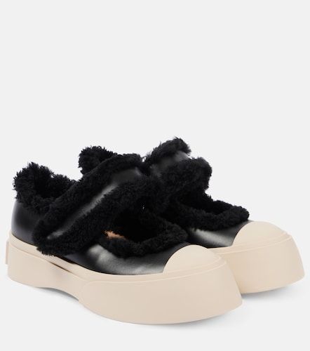 Sneakers Pablo in pelle con shearling - Marni - Modalova
