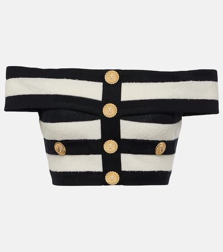 Balmain Crop top a rayas - Balmain - Modalova