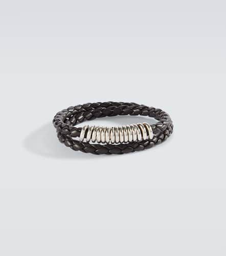 Bracciale in pelle e argento sterling - Bottega Veneta - Modalova