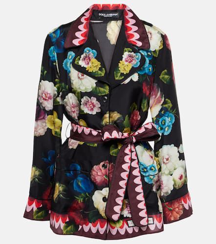 Dolce&Gabbana Camisa de seda floral - Dolce&Gabbana - Modalova