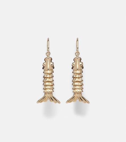 Moving Fish 14kt earrings with diamonds - Sydney Evan - Modalova