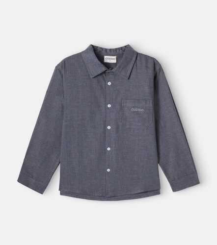 Camisa Turin de franela de algodón con logo - Cozmo - Modalova