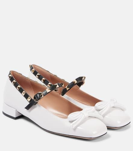 Ballerine Rockstud Bow in pelle - Valentino Garavani - Modalova