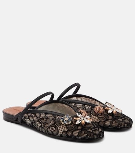 Pixie embellished leather-trimmed mules - Zimmermann - Modalova