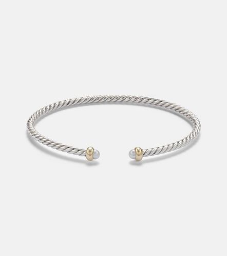 Armreif Micro Cable Flex® aus Sterlingsilber mit 14kt Gelbgold und Süßwasserperlen - David Yurman - Modalova