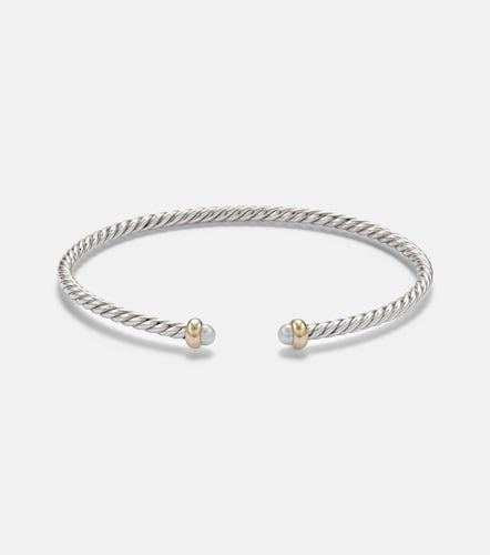 Bracciale Micro Cable Flex® in sterling e oro 14kt con perle - David Yurman - Modalova