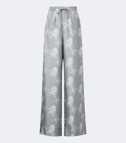 Pantaloni a gamba larga in raso di seta - Stella McCartney - Modalova