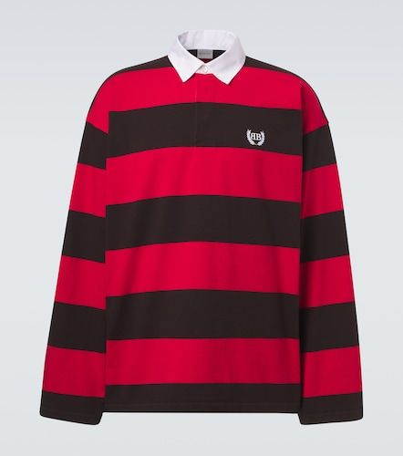 Polo de jersey oversized de algodón a rayas - Balenciaga - Modalova